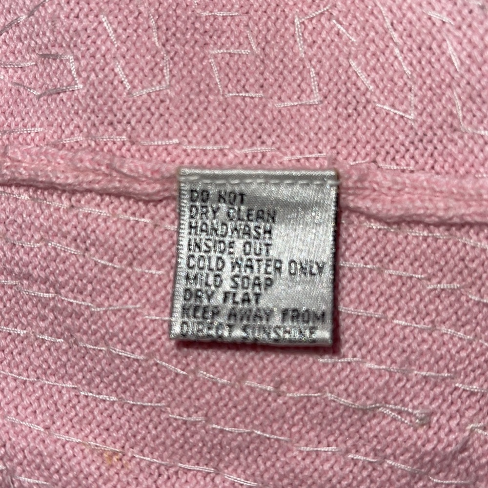 Vest, pink, Sequins, hearts size XL. By Just B. Pink. Faux buttons on outside - Picture 6 of 12